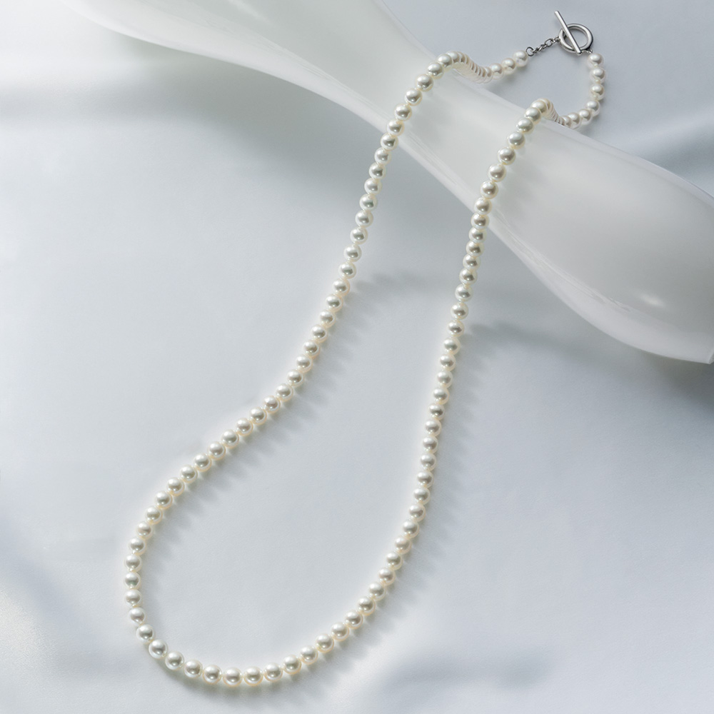 無調色・パールロングネックレス/当社限定
