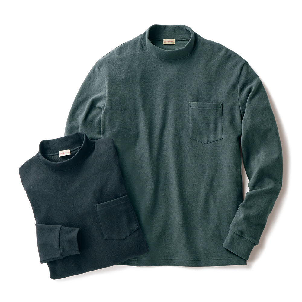 プレミアウォーム・モックネックTシャツ