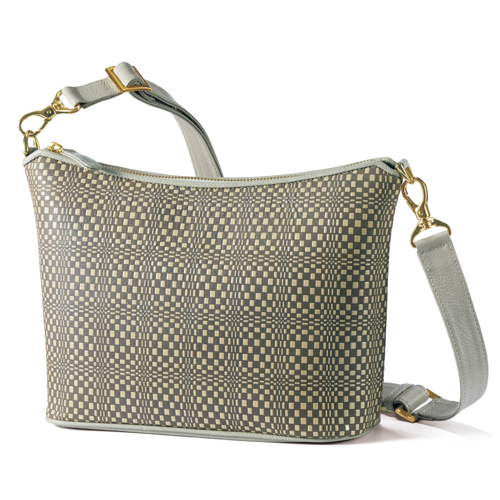 印伝ショルダーバッグ／変わり市松柄