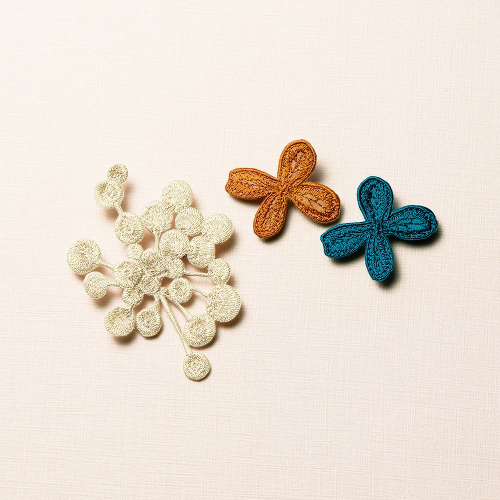 刺しゅうブローチ/3点セット
