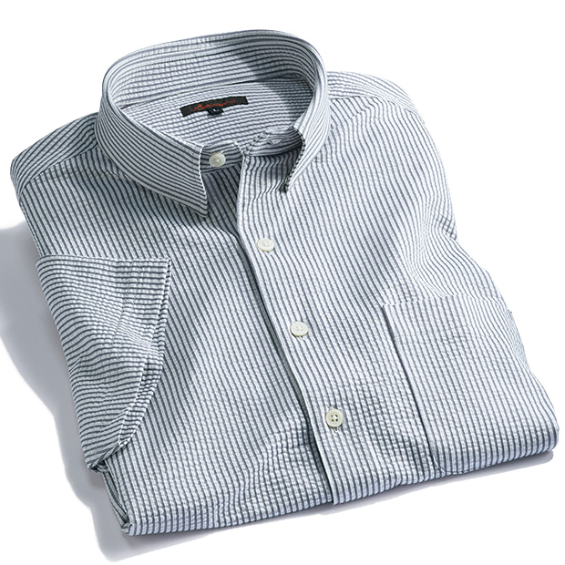 ニットサッカー半袖シャツ