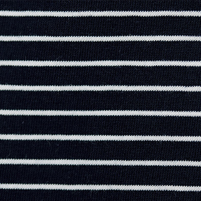 ハイネックコットンボーダーTシャツ／当社限定