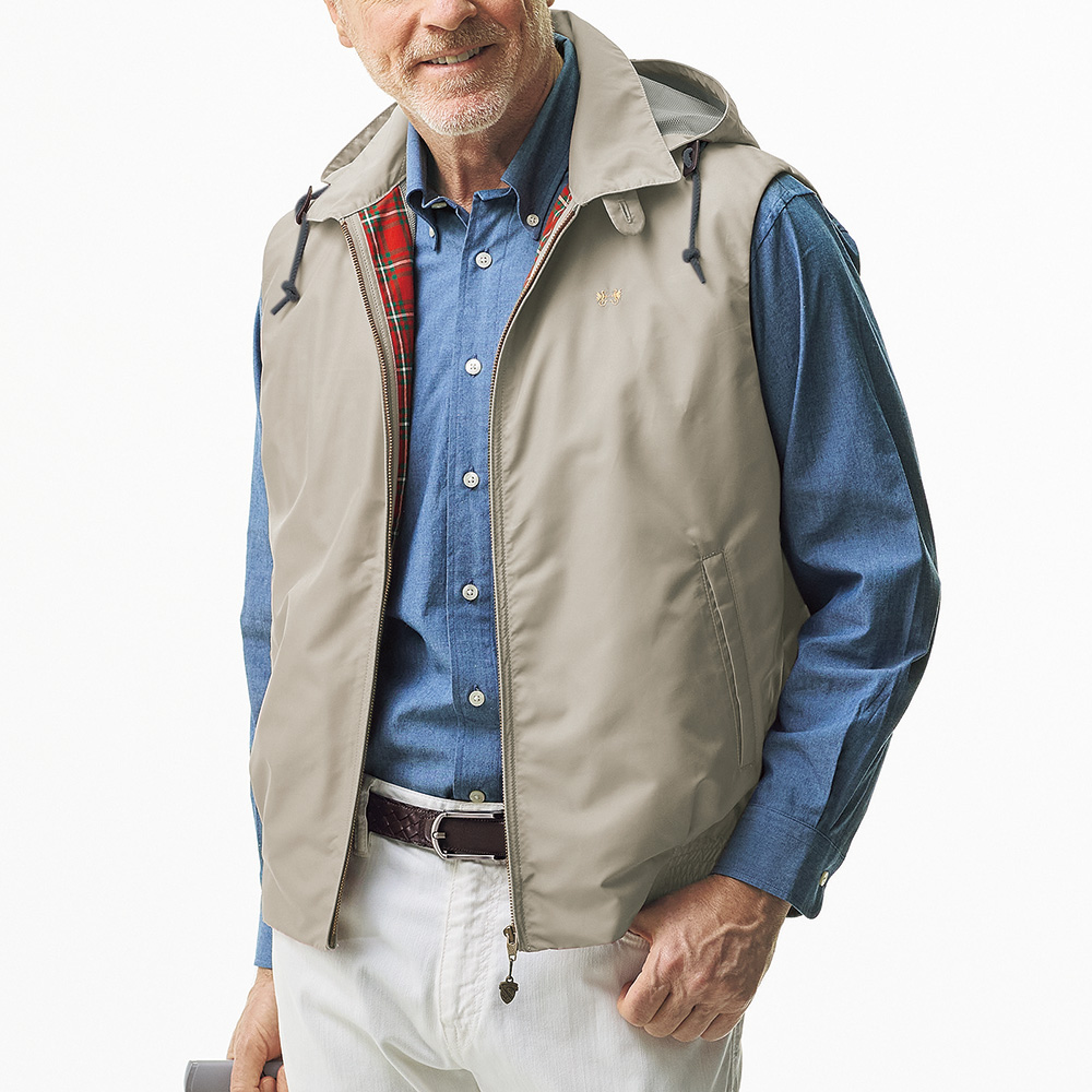 高密度･スコティッシュトラベルベスト（シングルファスナー）