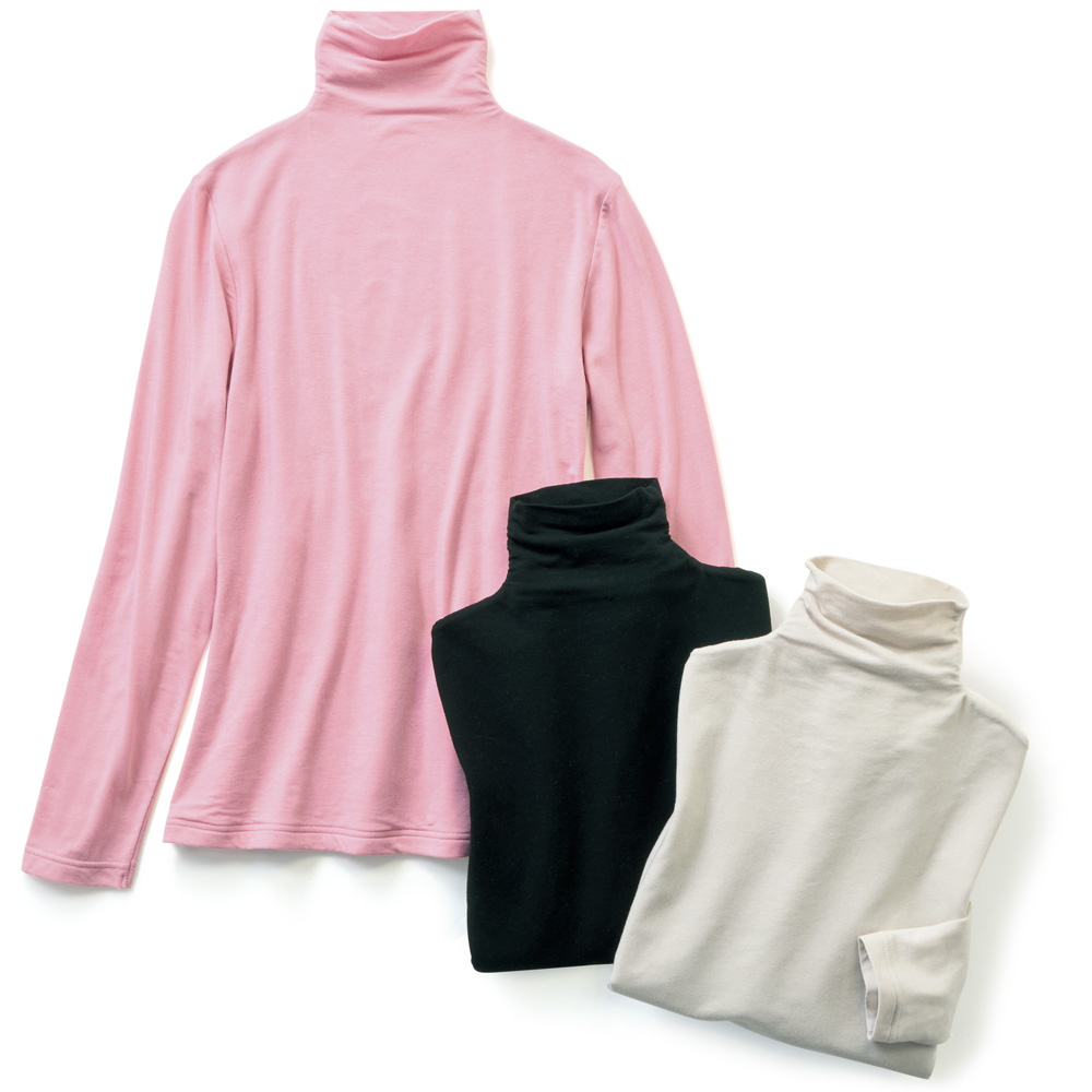 しなやかな着心地のコットン混プルオーバー