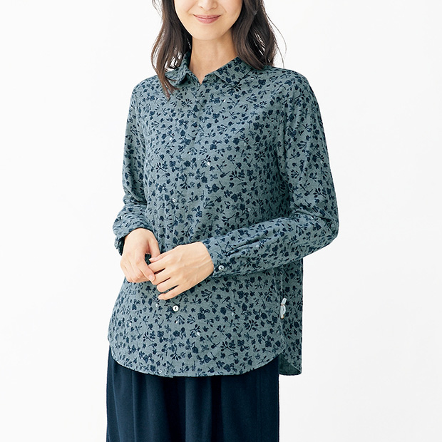 クラウドベリー柄シャツ