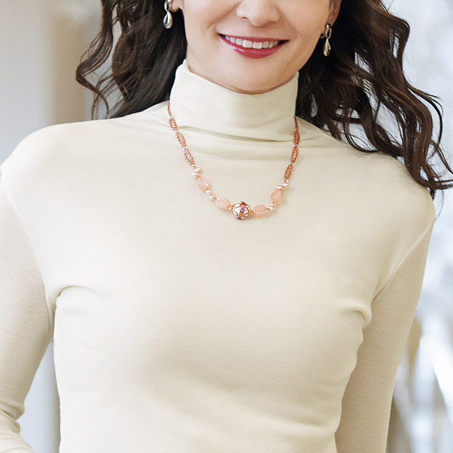 ベネチアンビーズネックレス