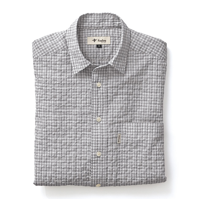 吸汗速乾･ギンガムチェックシャツ