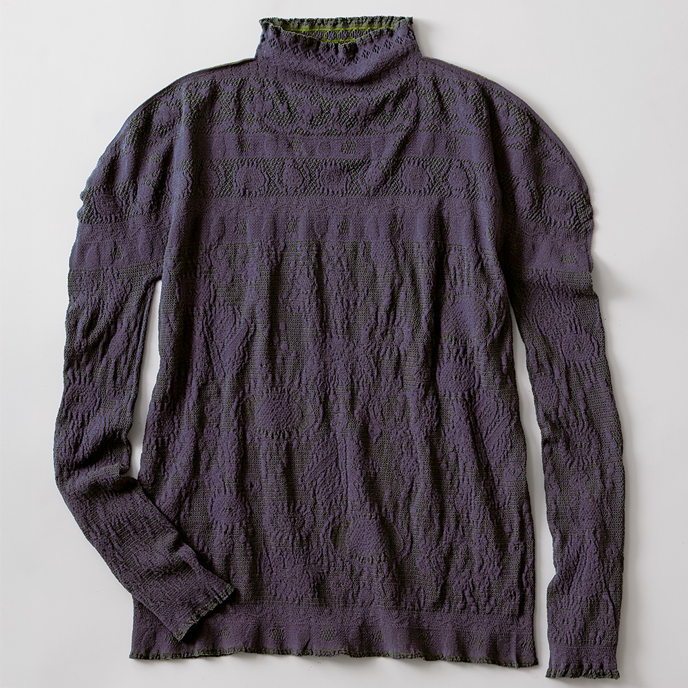 ラッセル編みリバーシブルプルオーバー