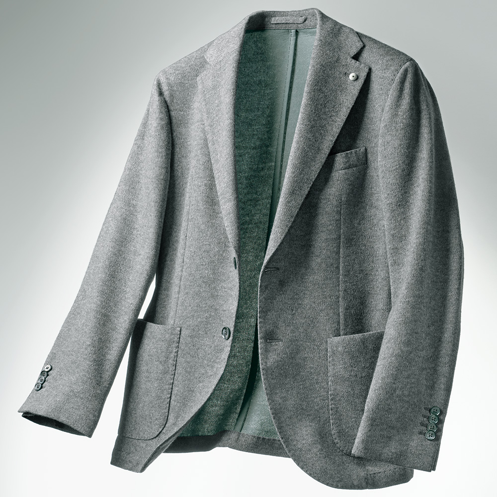 フェザーウェイト・カシミヤ混ジャケット