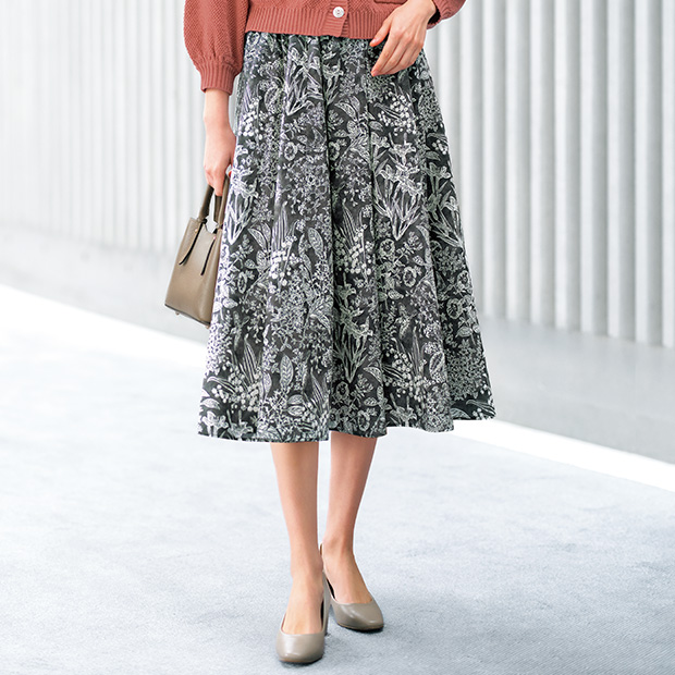 コットンプリントスカート