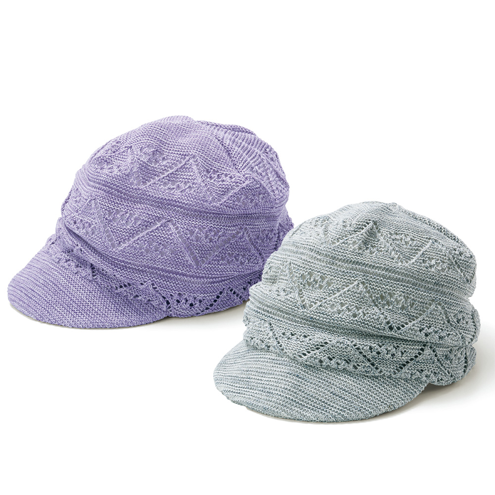 シルク混キャスケット2色セット