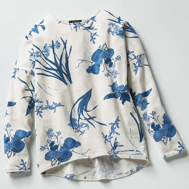 ボタニカルプリントプルオーバー