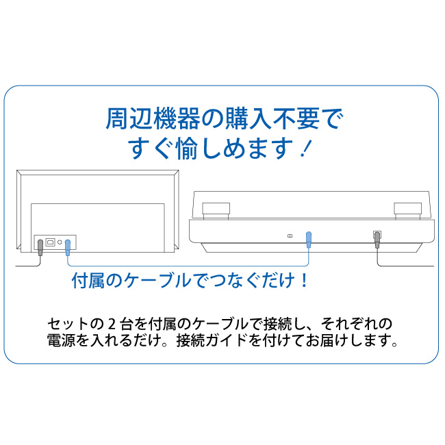 ターンテーブルと真空管アンプ搭載スピーカーのセット