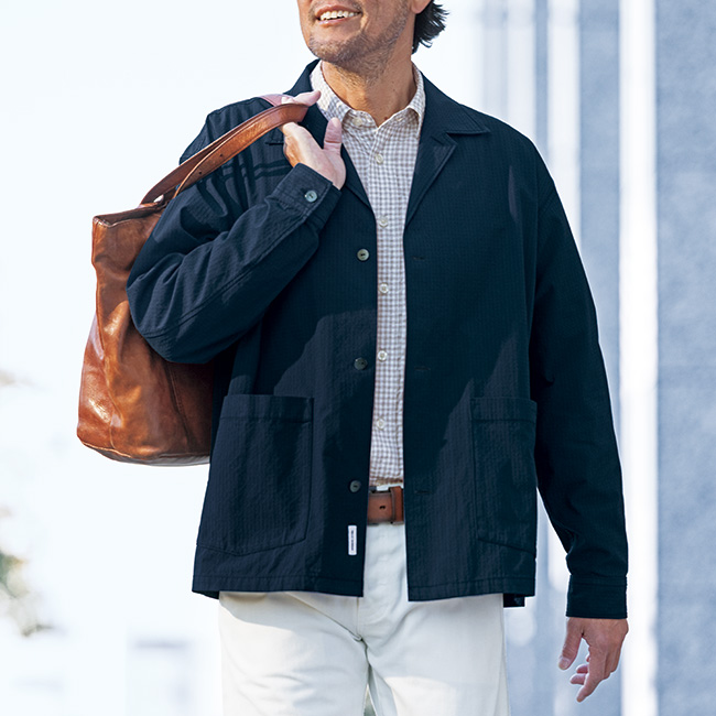 吸汗速乾･ギンガムチェックシャツ