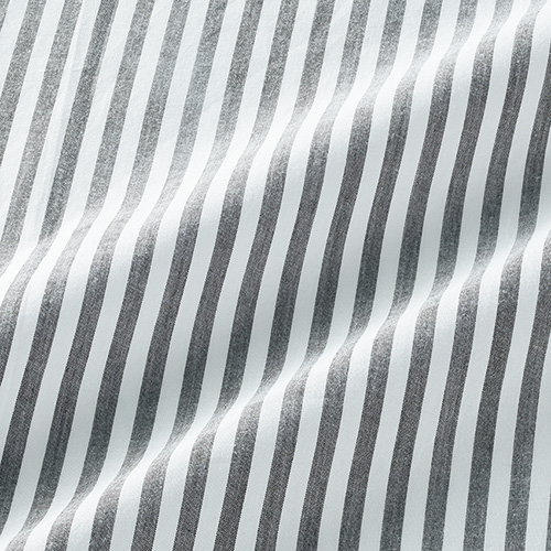 コットンローンストライプ長袖シャツ