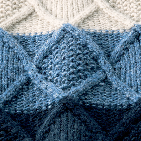 5種の編み柄を楽しむ･洗えるウール混セーター