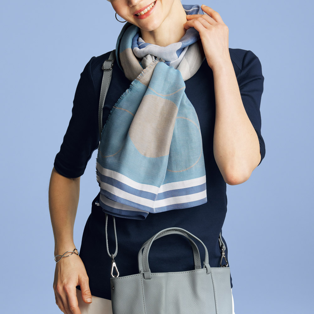 コットンシルクジャカードストール