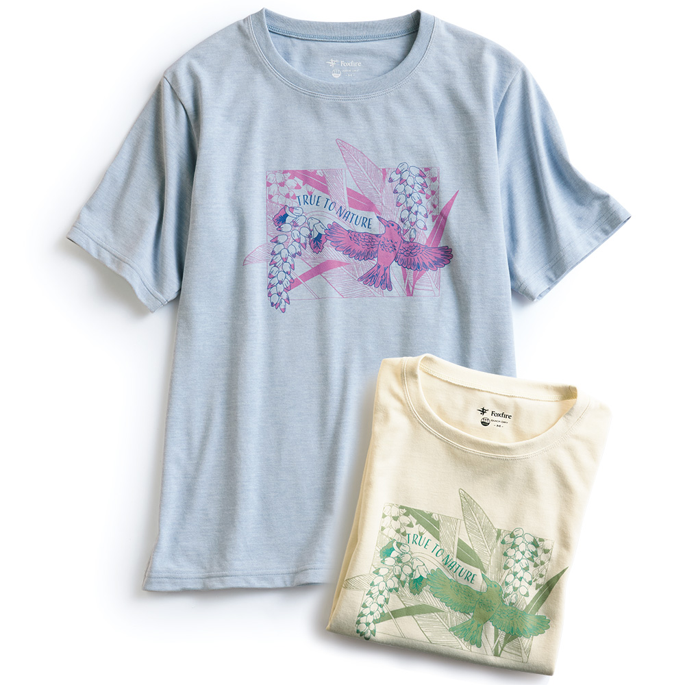 遮熱素材のトロピカルTシャツ／2色セット