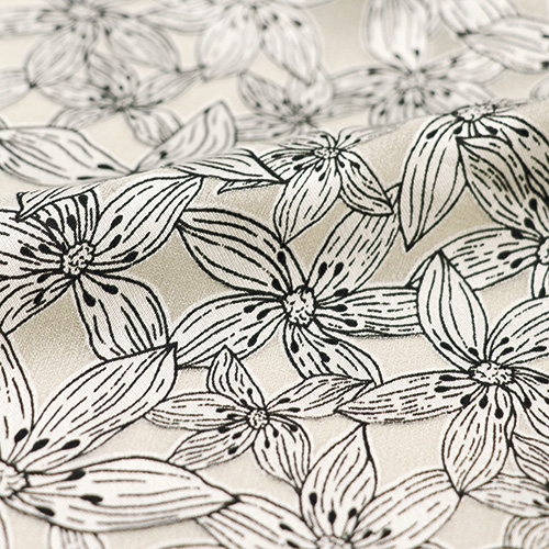 オパールプリントフリルカラーブラウス