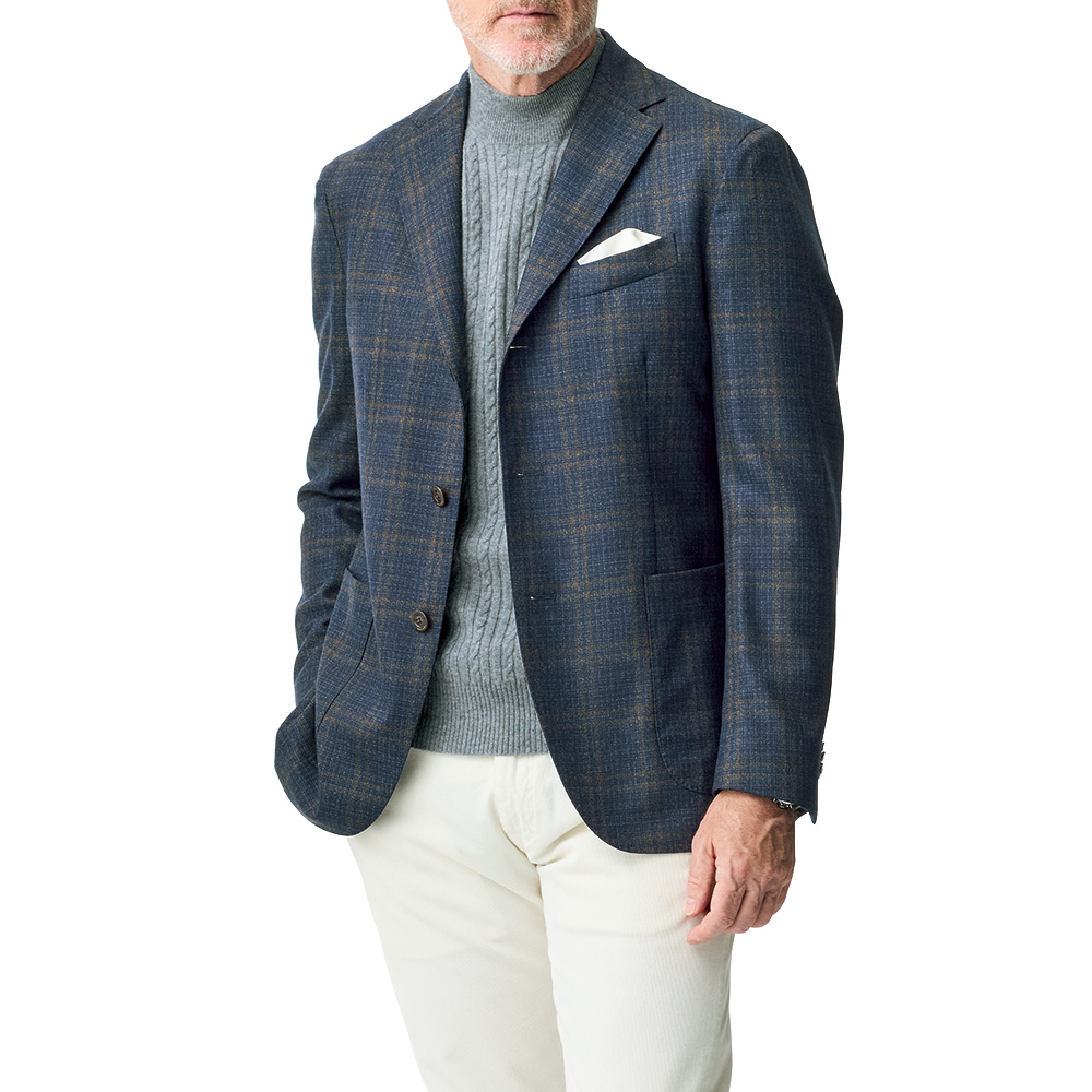 先染めオーバーチェック･ウールジャケット