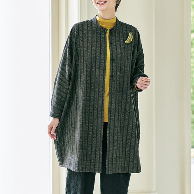 遠州織りロングブラウス