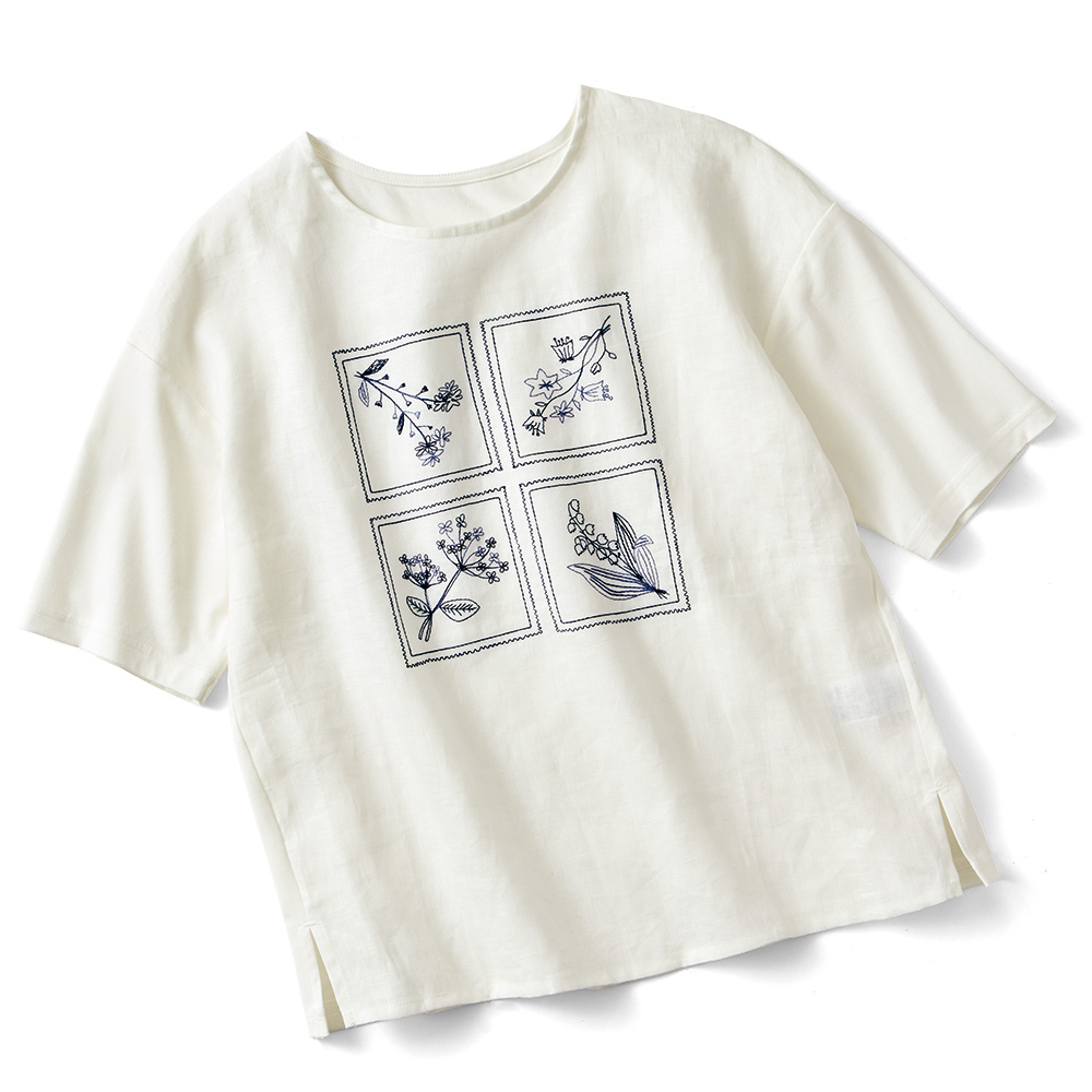 花切手刺しゅうプルオーバー