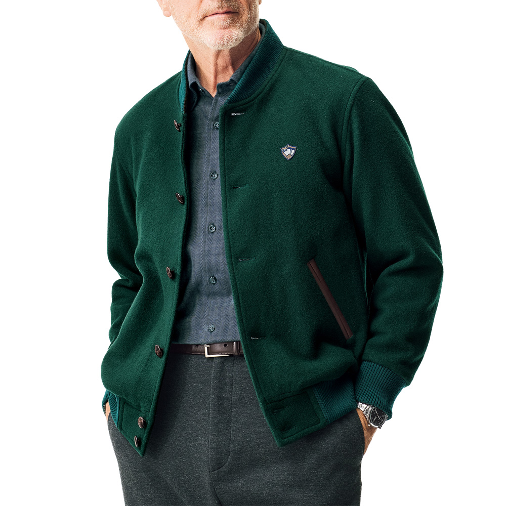 ウインターコットン･ヘリンボーン柄シャツ