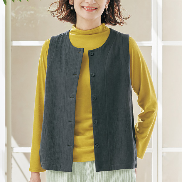 ダブルガーゼ･お洒落ベスト