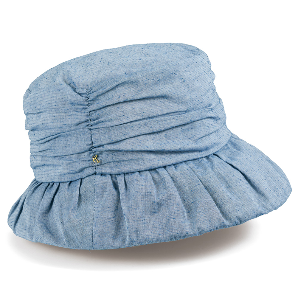 コットンシルクのギャザークローシュ