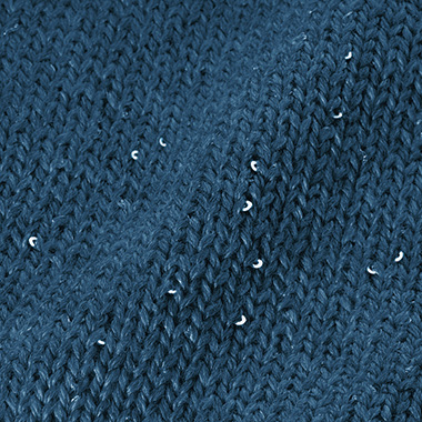 裾スパンコールウールカーディガン