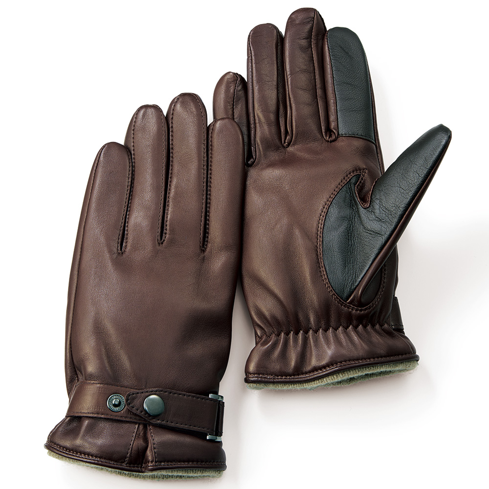 タッチパネル対応羊革手袋／紳士用