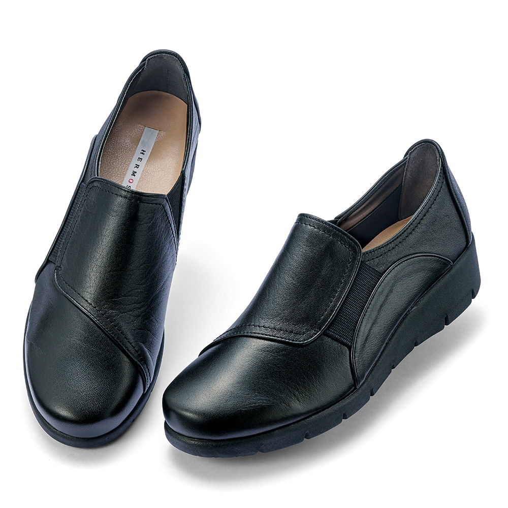 4Eラウンドトウ･スリップオンシューズ