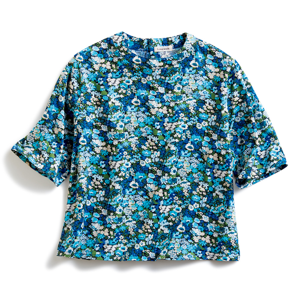 リバティプリントジャージーTシャツ