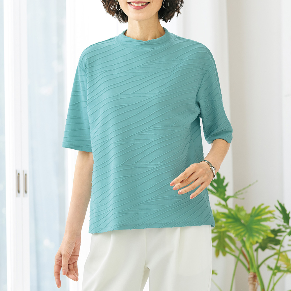 ドライマスター･タックジャカードプルオーバー／2色セット