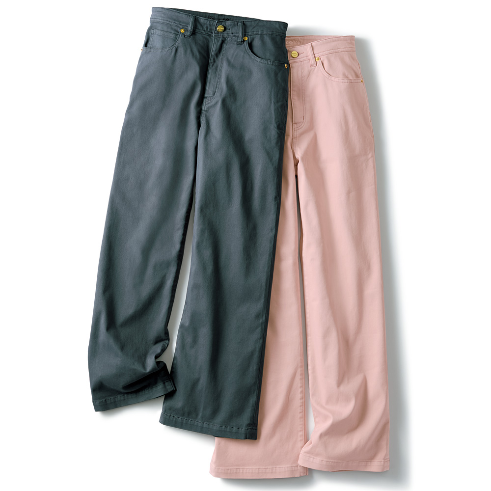 ストレッチ･カラーワイドパンツ