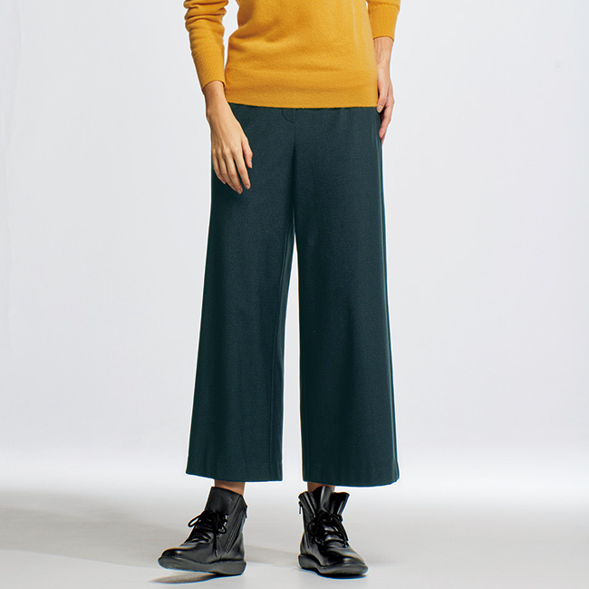 深起毛・幅広ストレートパンツ