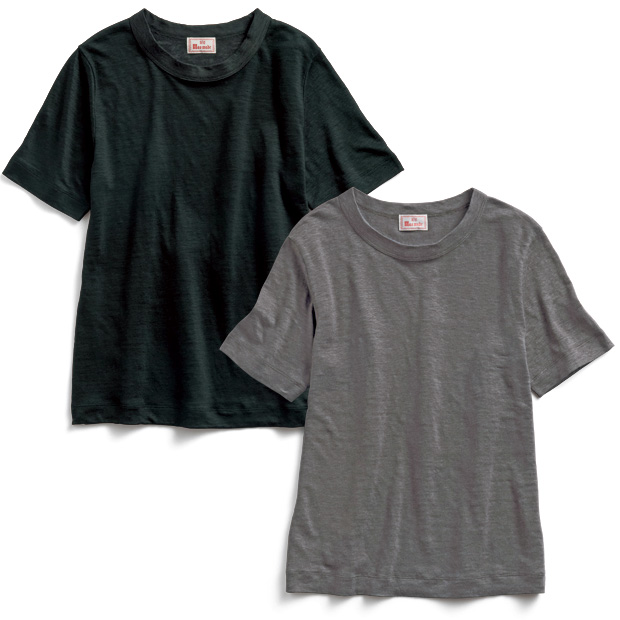 ベルギーリネン･半袖Tシャツ／2色セット