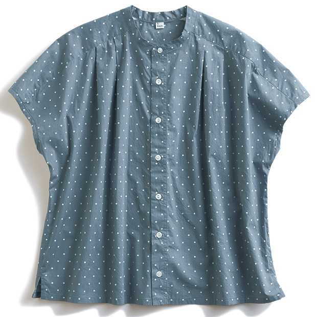 ミニドットプリントブラウス