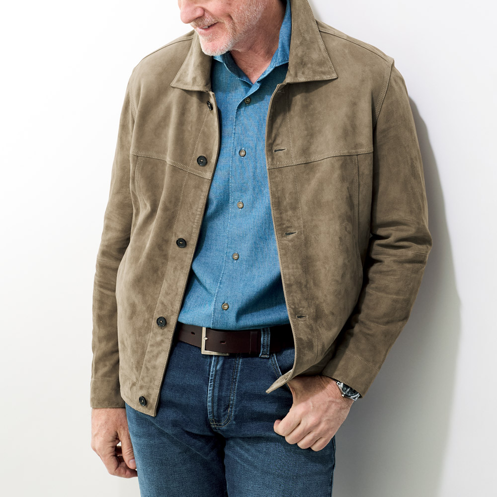 ゴートスウェードブルゾン／JADEN