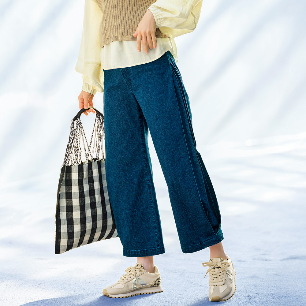 バレルレッグデニムパンツ