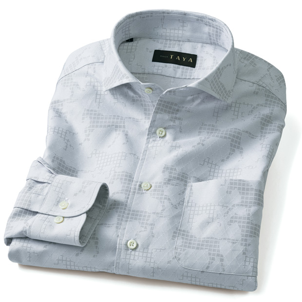 ジャカードシャツ／グリッドホース