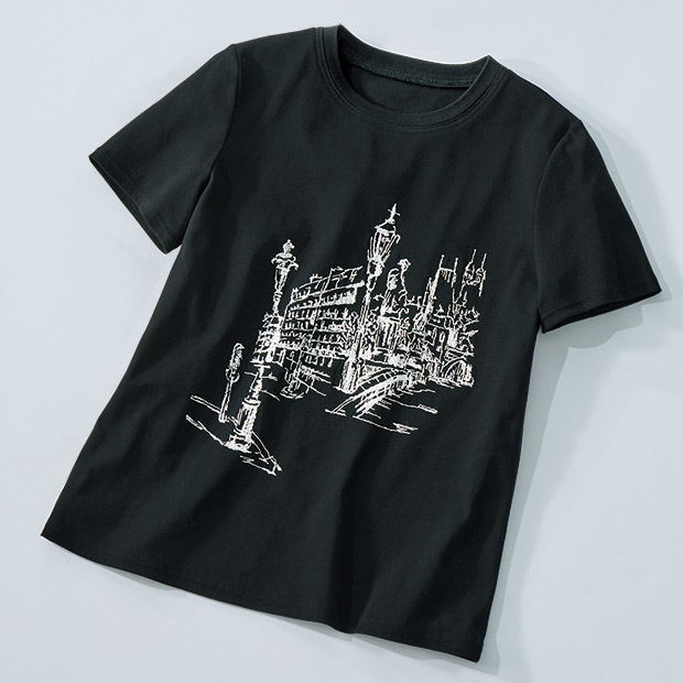 コットン刺しゅうTシャツ