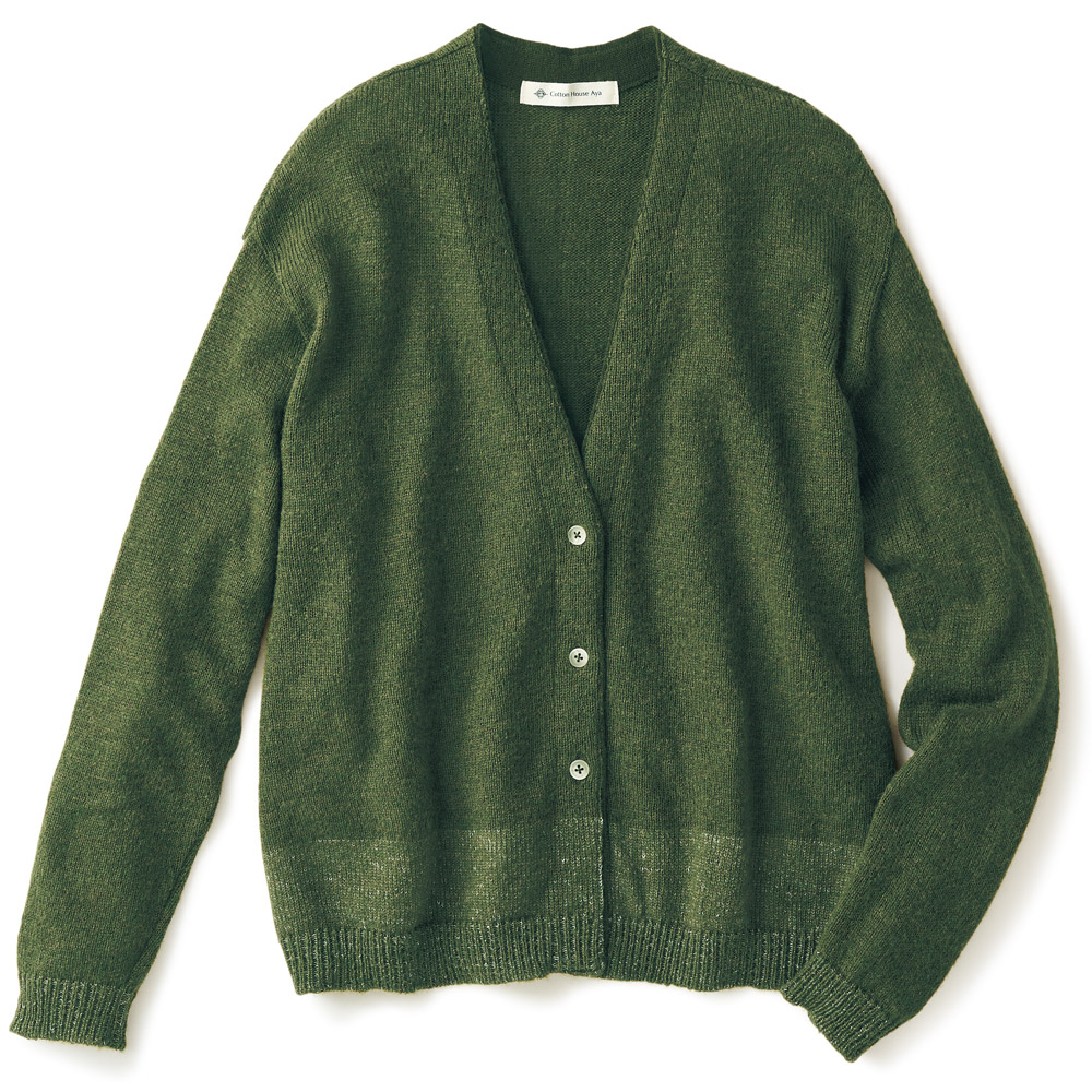 ウール混カーディガン