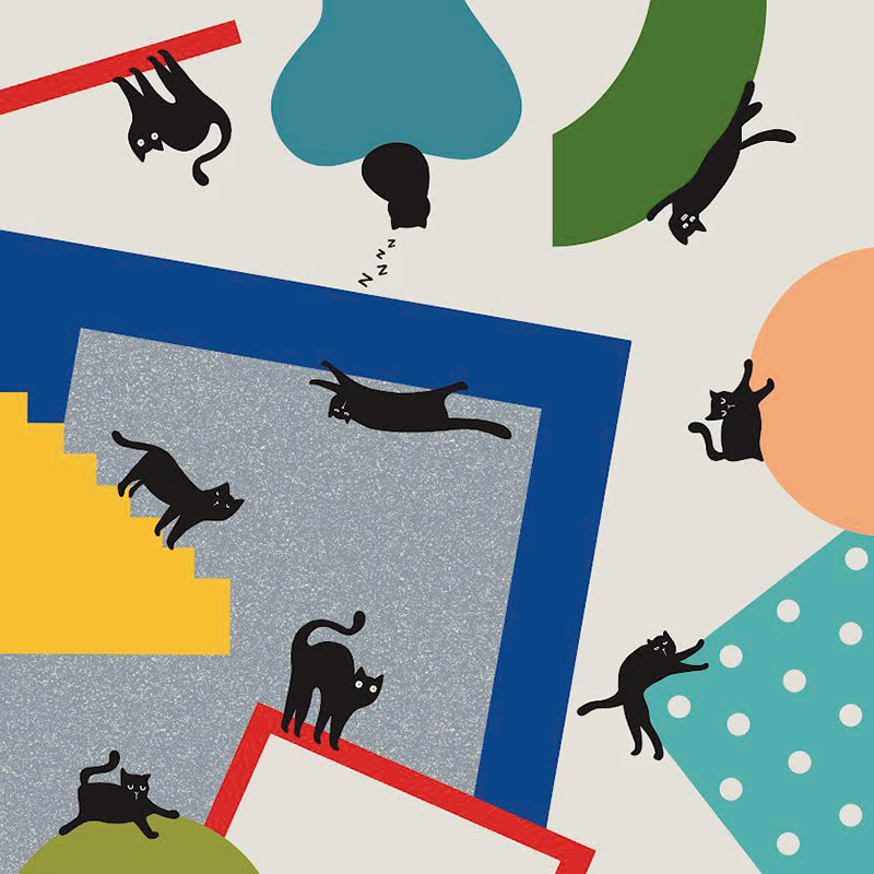 リング付きミニスカーフ／コットン