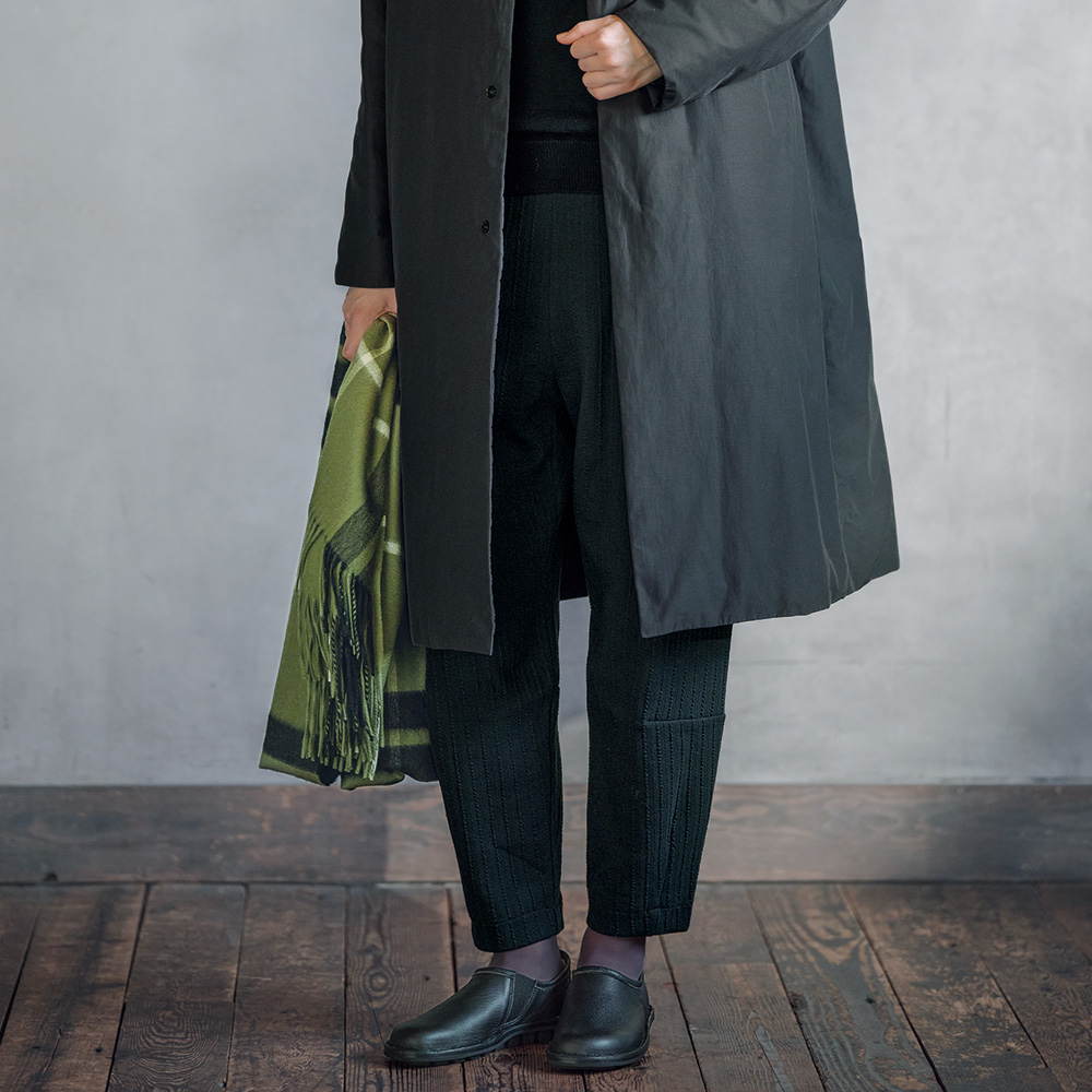 鹿革スリップオンシューズ