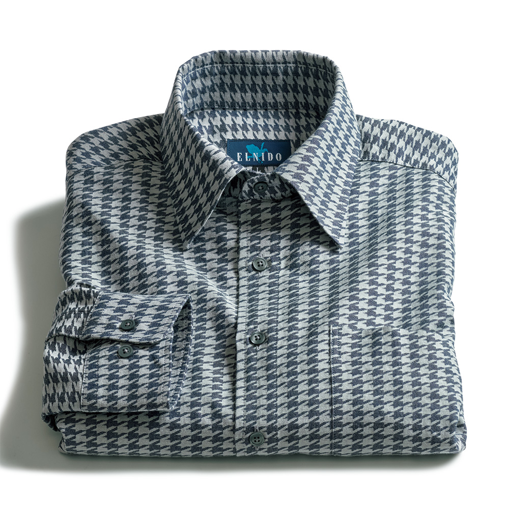 千鳥柄ジャカードシャツ