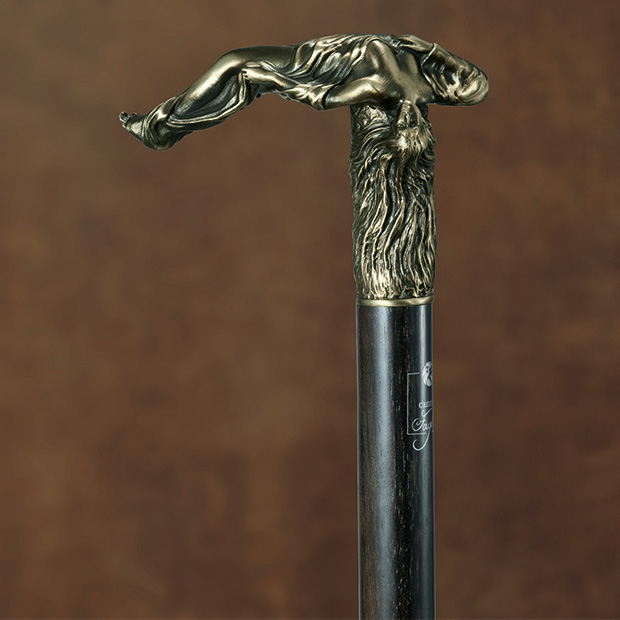 ステッキ／黒檀･アラン･ドロンモデル（婦人像）