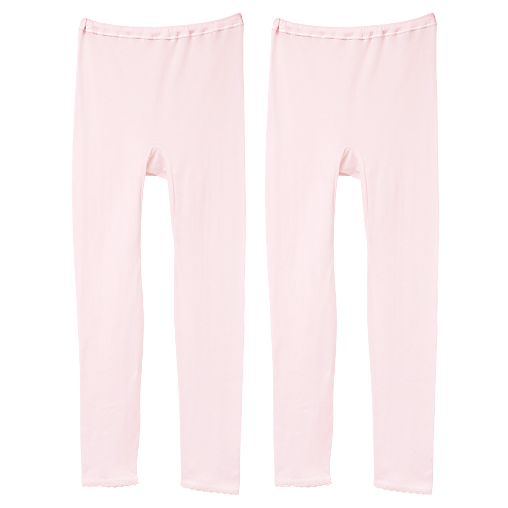 スーピマ綿ガーゼ九分丈ボトム／2枚組