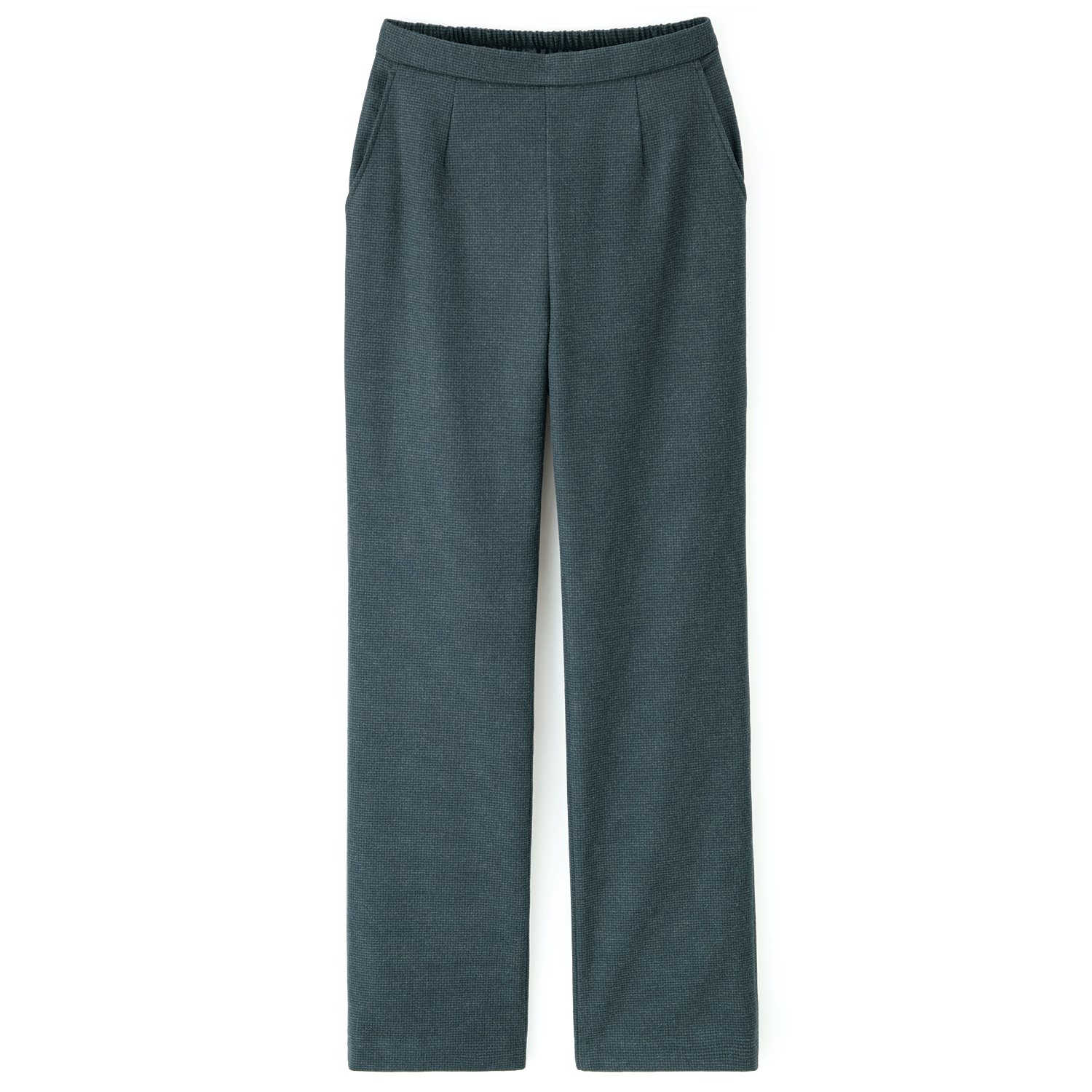 両面起毛の千鳥格子柄ストレッチパンツ