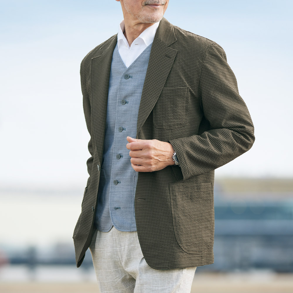 麻調オックス･清涼ベスト